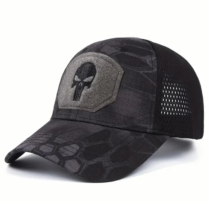 Τακτικό καπέλο BlackAirsoft Skull με πάνελ βέλκρο