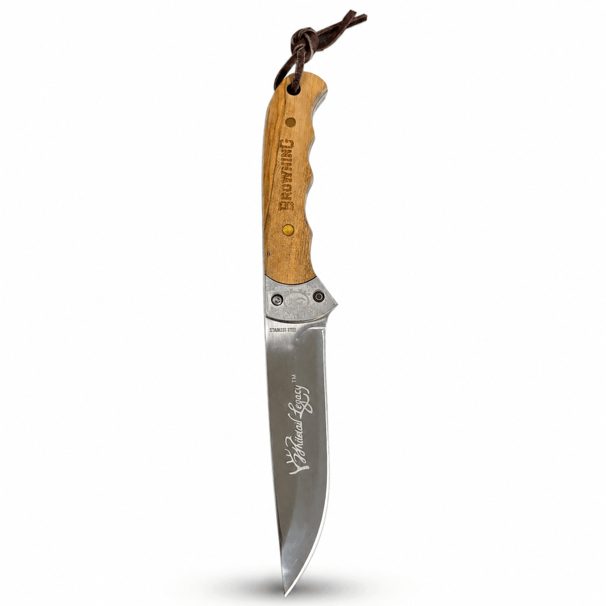Lovecký nůž Browning Whitetail Legacy s dřevěnou rukojetí a pouzdrem