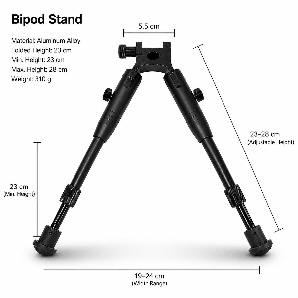 Bipod tactic BlackAirsoft EagleForce Tactical Bipod