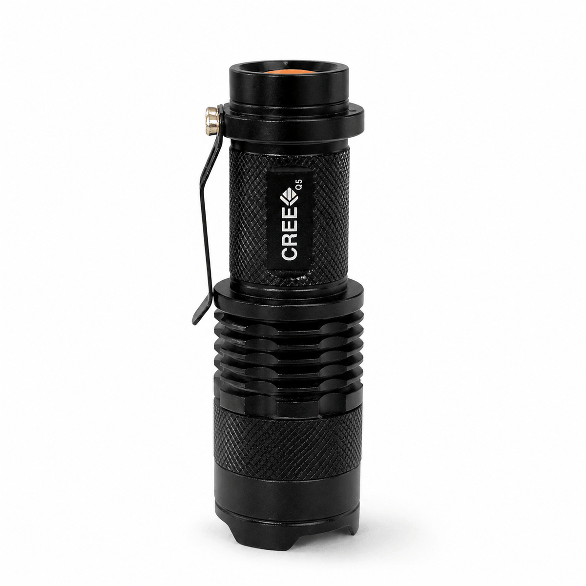 Mini svítilna Black Airsoft CREE s dobíjecí baterií a nabíječkou