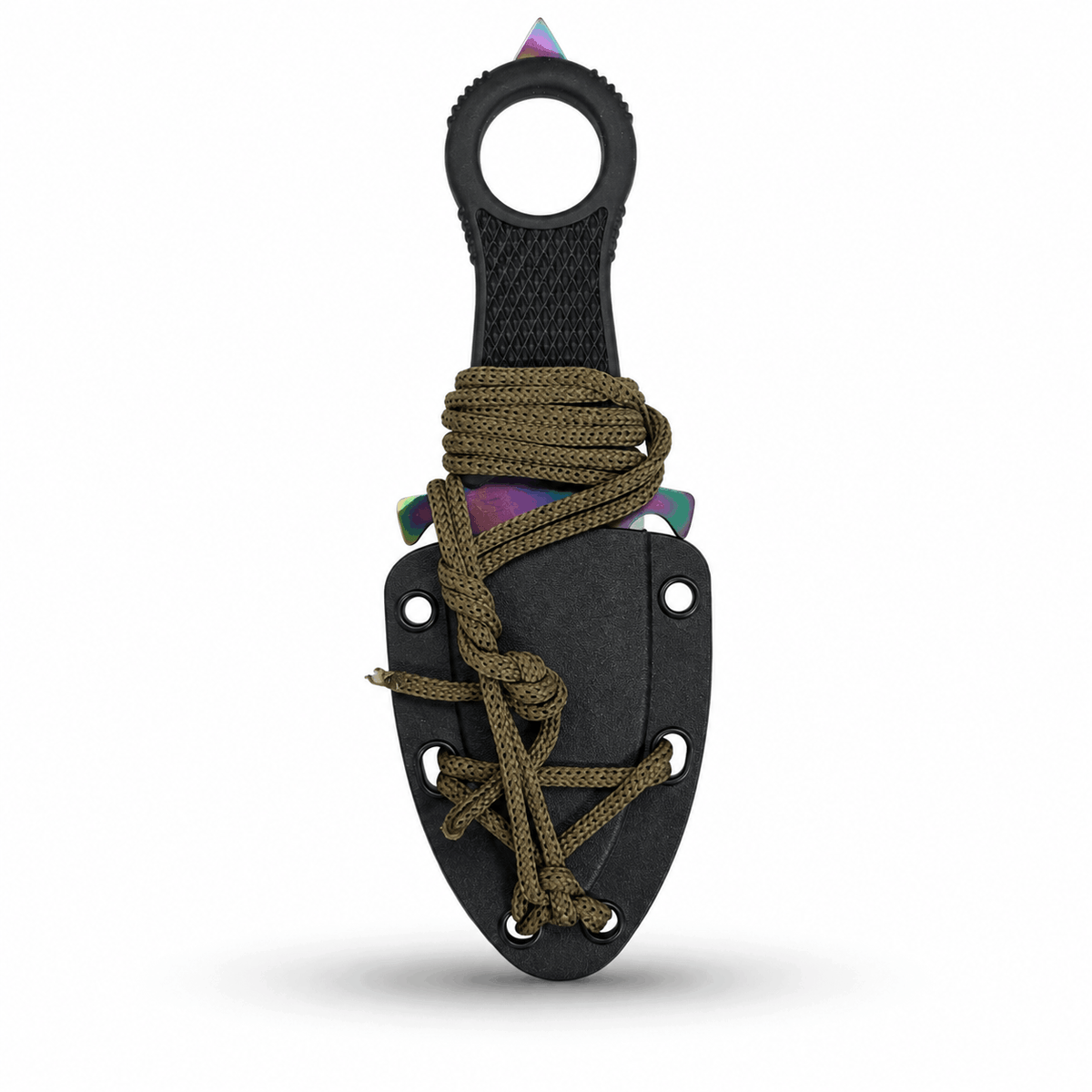 Cuțit tactic pentru gât BlackAirsoft HALO Chameleon cu teacă