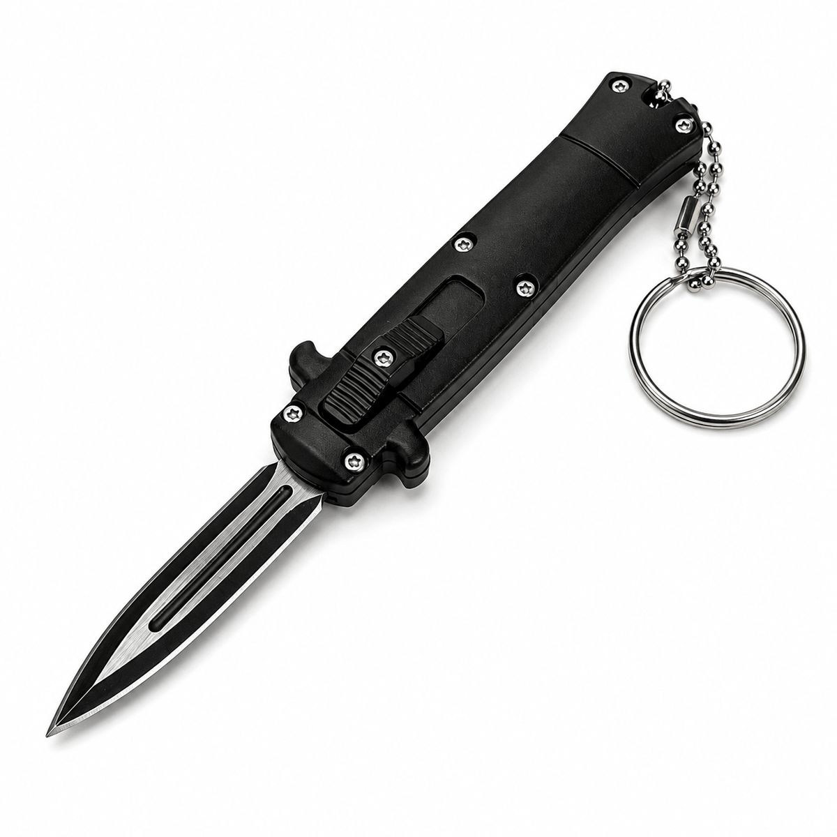 BlackAirsoft 13 cm-es automata mini OTF kés