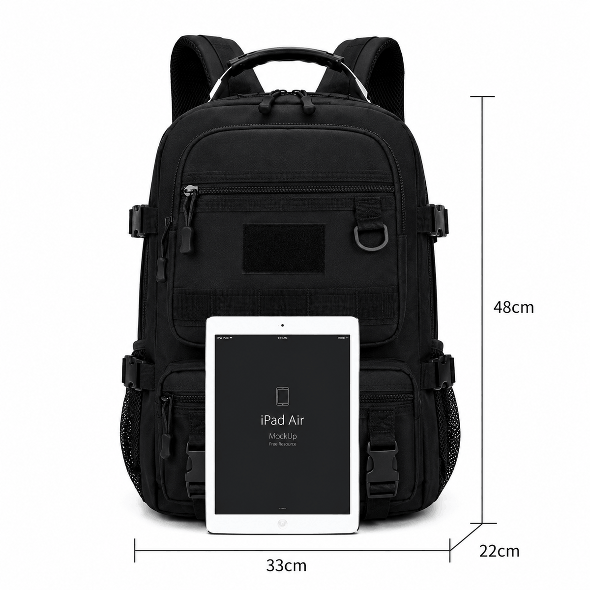 Тактическа раница Black Airsoft Tactical Backpack 35L 600D