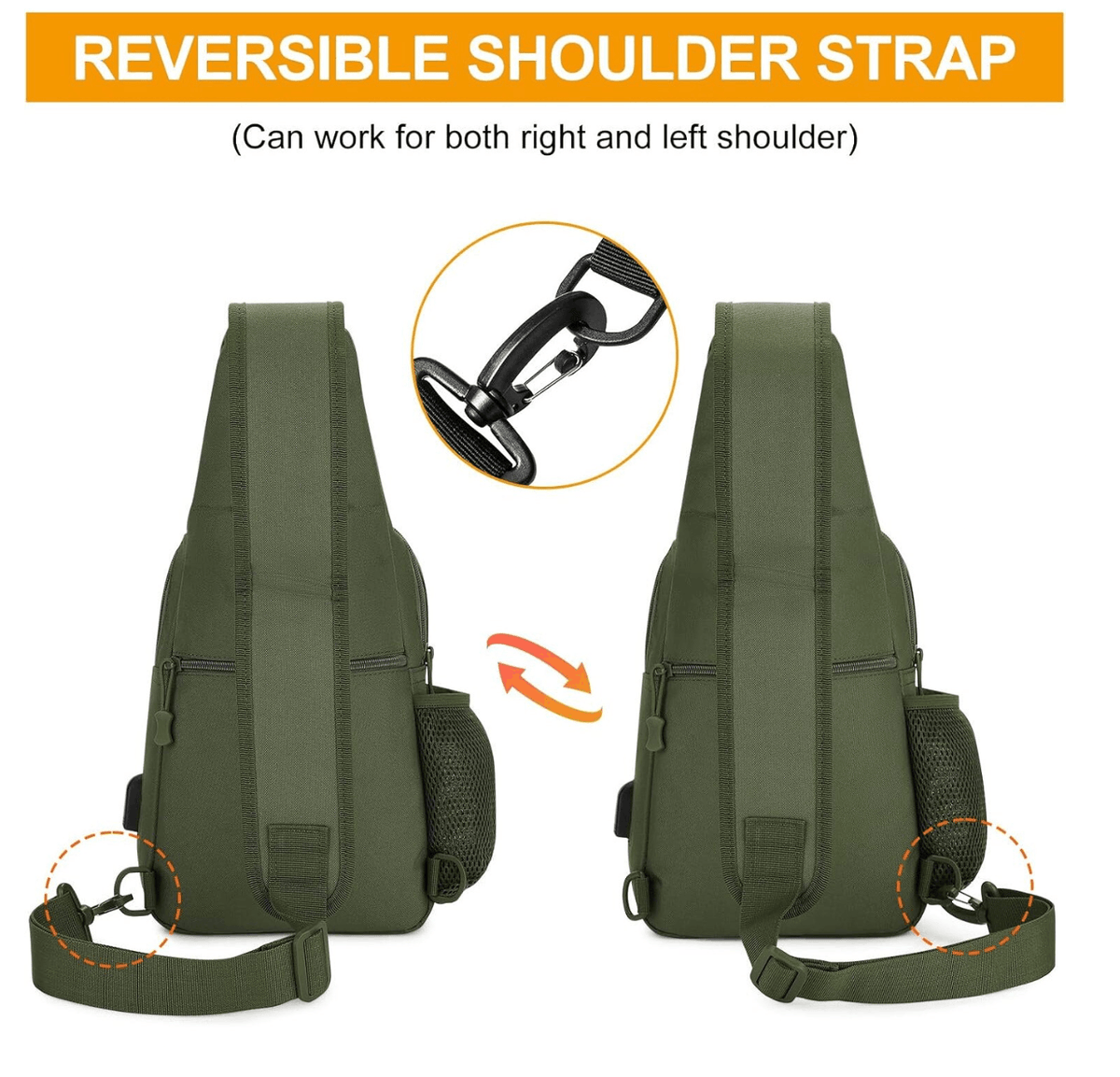 Тактическа кросбоди чанта Black Airsoft Tactical Sling Bag