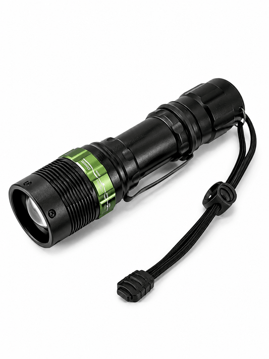 Taktická LED svítilna BlackAirsoft GREENFORGE se zoomem, Li-ion baterií