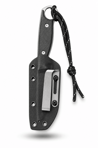 BlackAirsoft HUNTER MINI D2 kompakt taktikai kés KYDEX tokkal és G10 markolattal