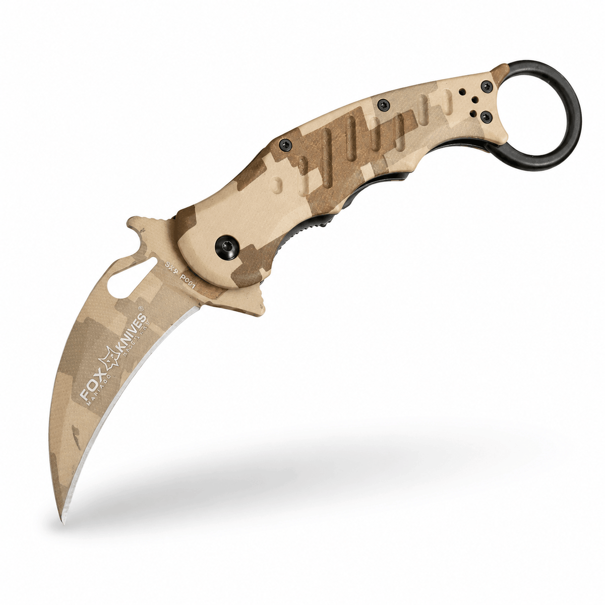 Cuțit pliabil Karambit Fox Knives N690Co Desert Camo 19.5 cm