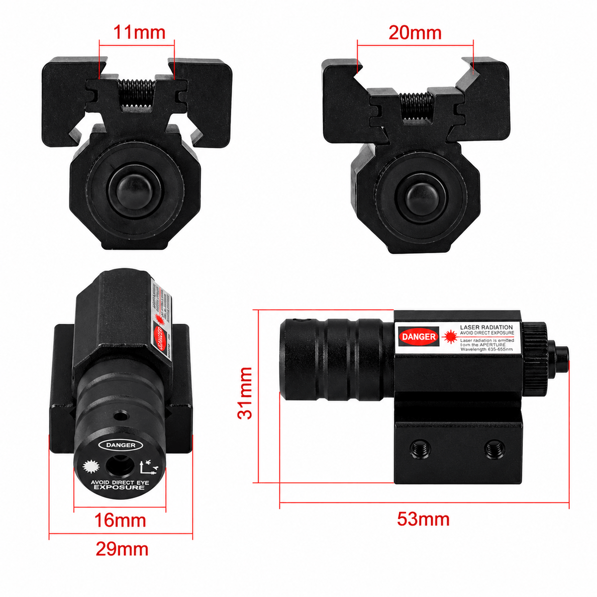 Laserový modul BlackAirsoft Pressure Switch Red Laser