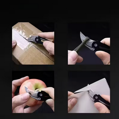 Mini skládací zahnutý nůž na klíče – kompaktní EDC nástroj
