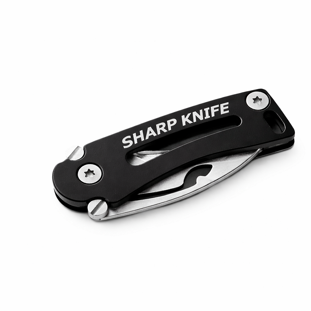 Mini skládací zahnutý nůž na klíče – kompaktní EDC nástroj