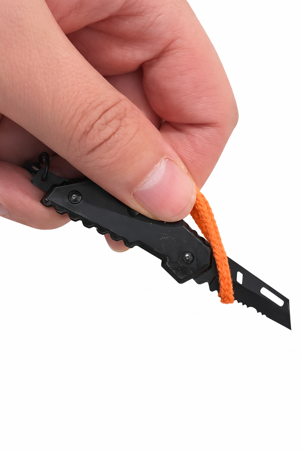 Mini skládací taktický nůž - zubatý
