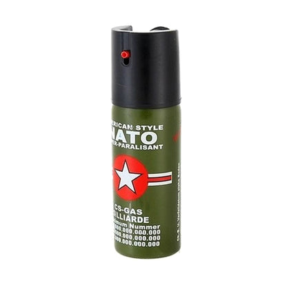 Pálivý sprej NATO CS-GAS 60 ml – obranný sprej s tryskou Jet do 3 m  