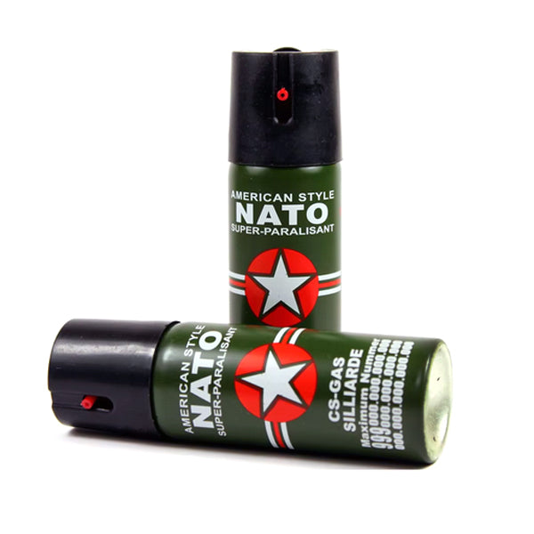 Pálivý sprej NATO CS-GAS 60 ml – obranný sprej s tryskou Jet do 3 m  