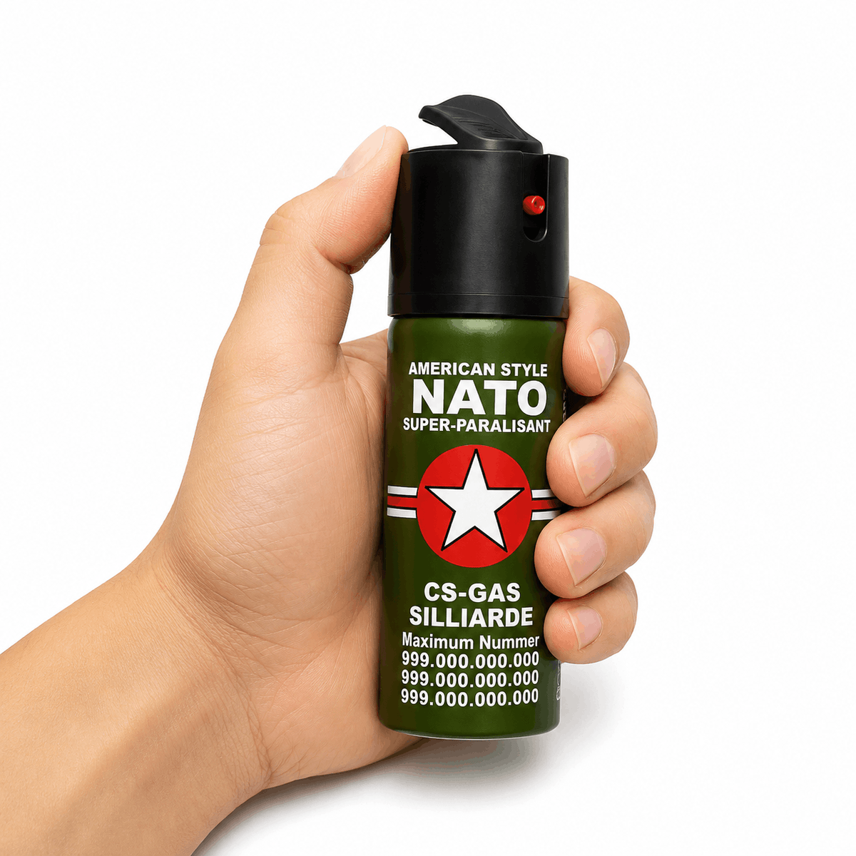 Pálivý sprej NATO CS-GAS 60 ml – obranný sprej s tryskou Jet do 3 m  