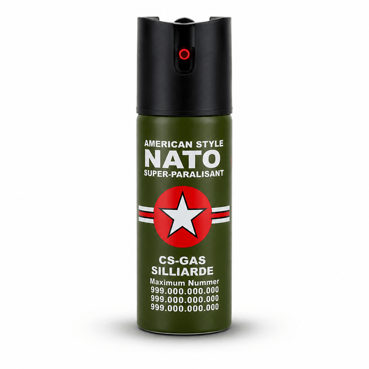 Pálivý sprej NATO CS-GAS 60 ml – obranný sprej s tryskou Jet do 3 m  