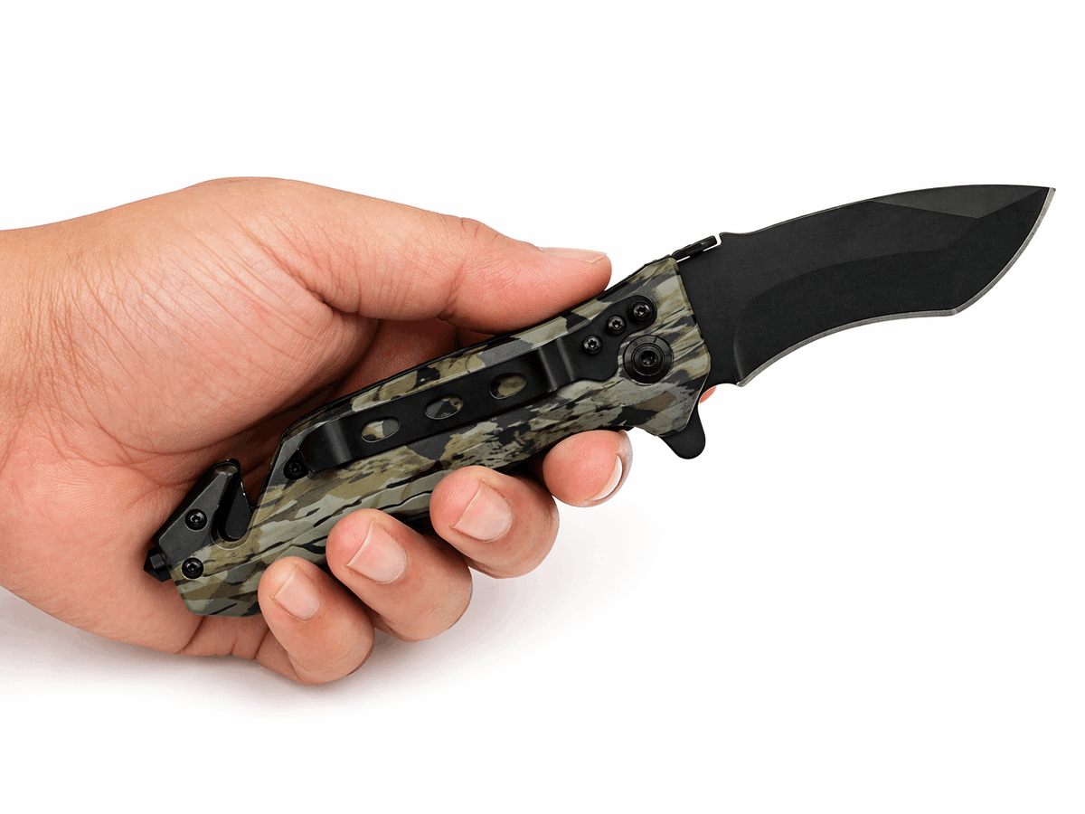 Couteau pliant à manche camouflage
