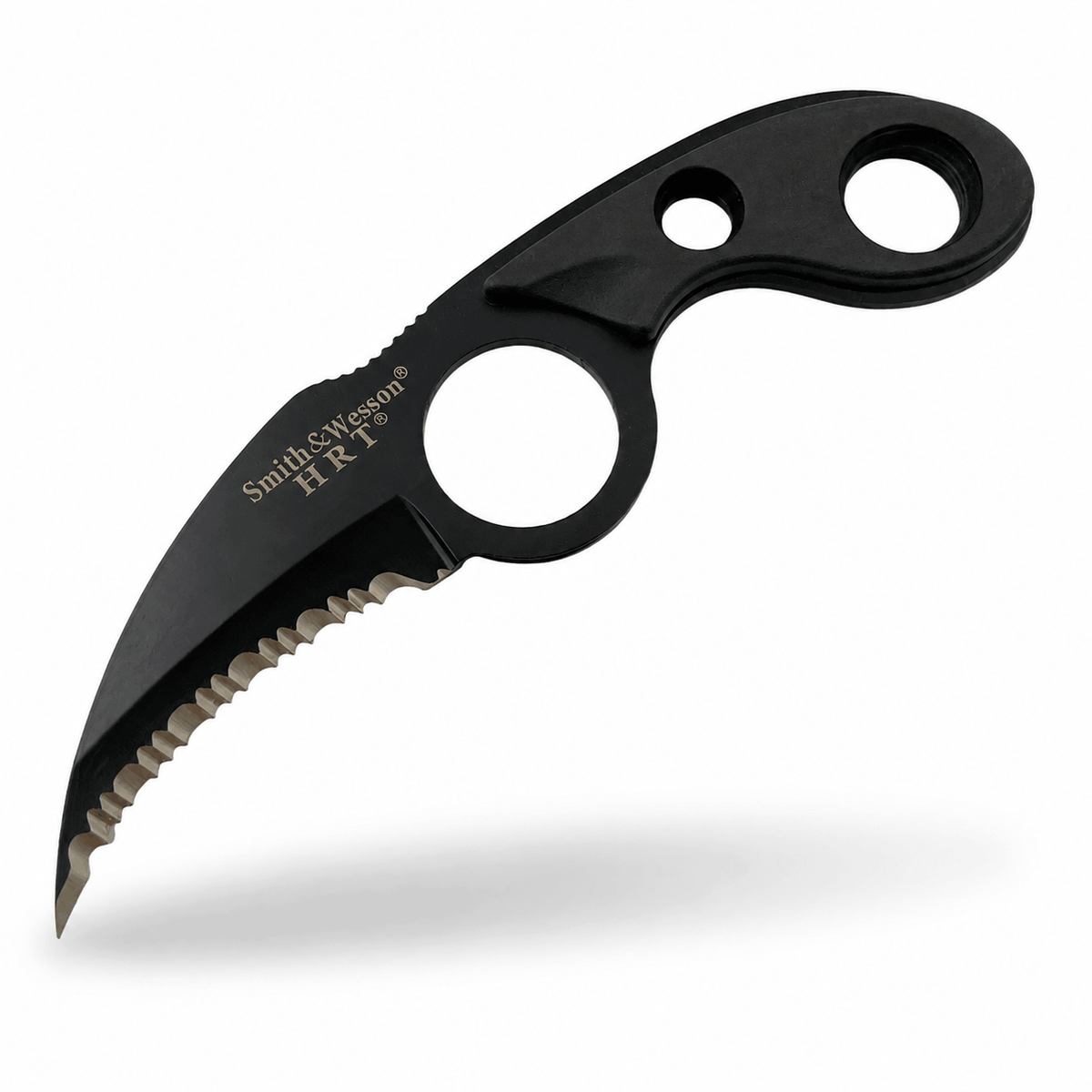 Cuțit Smith & Wesson HRT SWHRT2, 6 cm – cu lamă zimțată și teacă