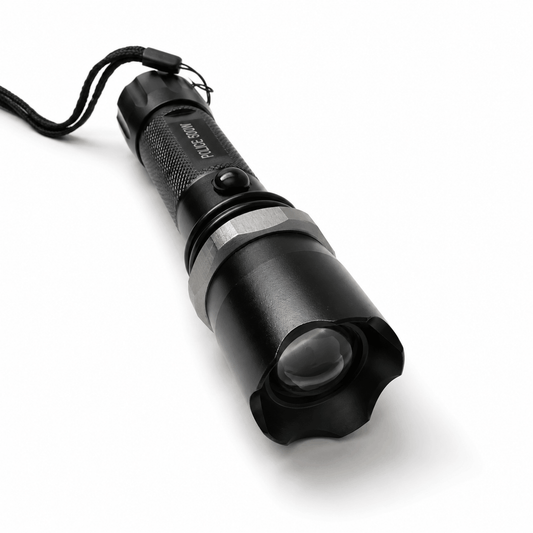 Taktická LED svítilna POLICE 5000W Black Airsoft sada s nabíječkou do auta